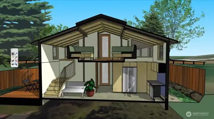 cottage rendering- floor plan