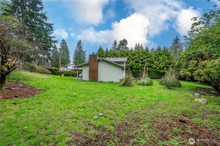Generous backyard