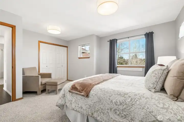 One of three additional bedrooms - with large closet and lots of windows