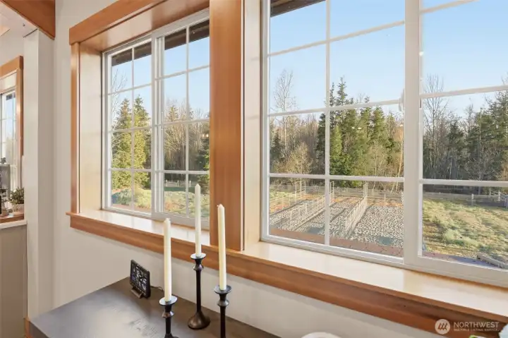 View to the paddocks from living room
