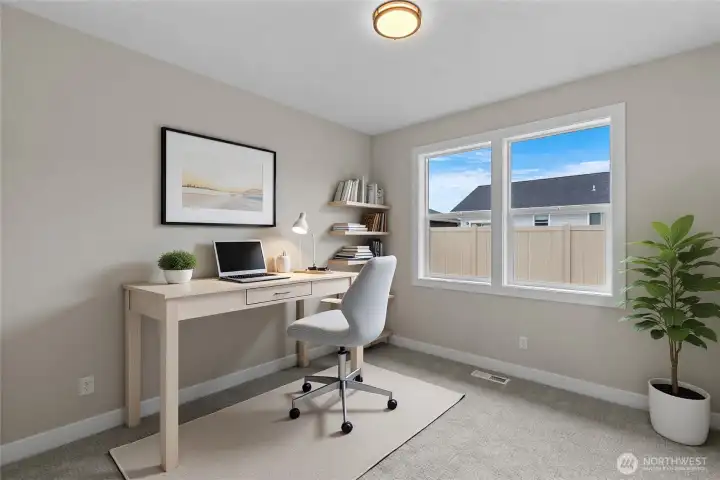 Bedroom 3, Virtually staged.