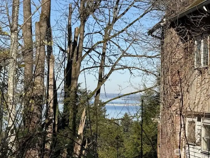View from lot to the West side of the house.