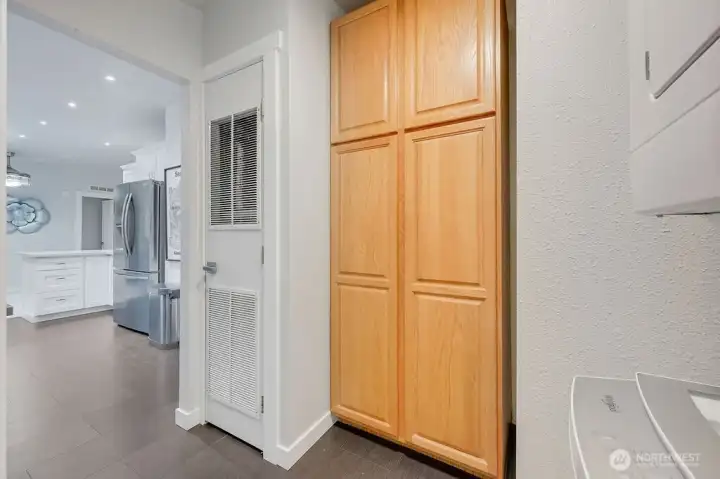 A big pantry located just off the kitchen, you can't have to much storage.