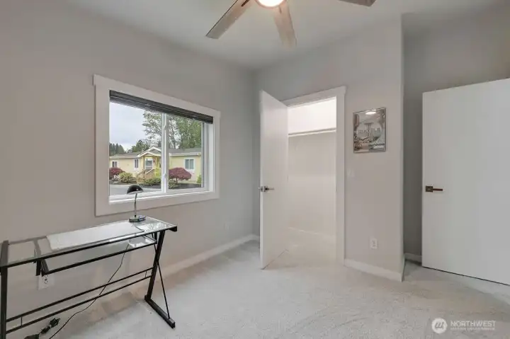The bedroom and all closets have lights making it easy find the items you are looking for.