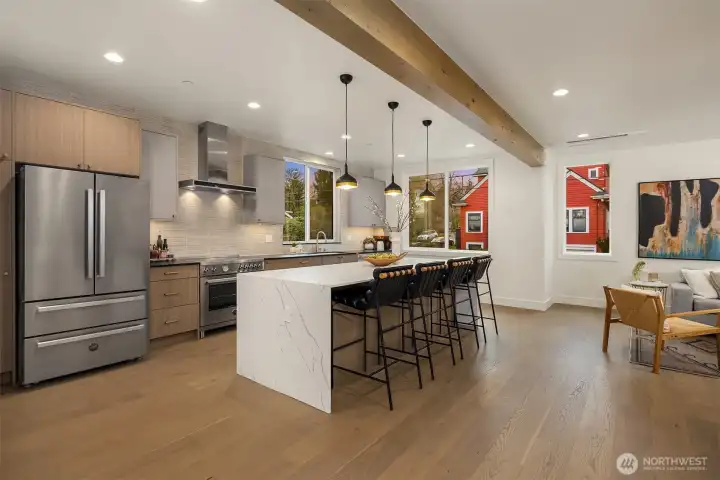 Stunning open concept living level