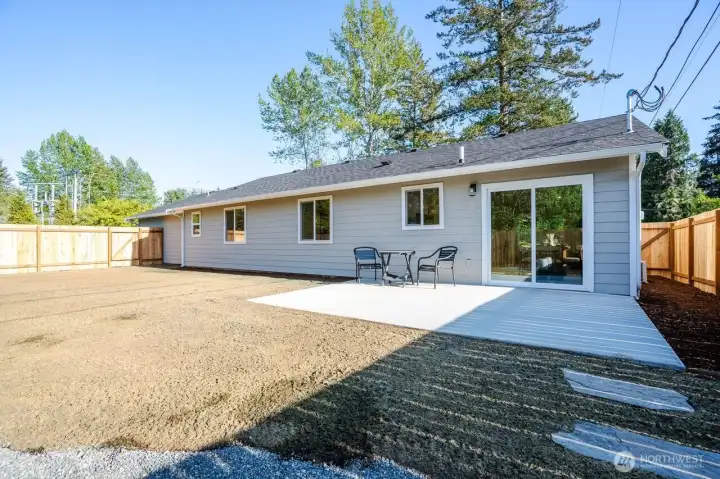 Lawn was recently freshly hydroseeded.