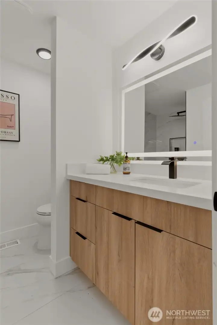 Hallway bathroom