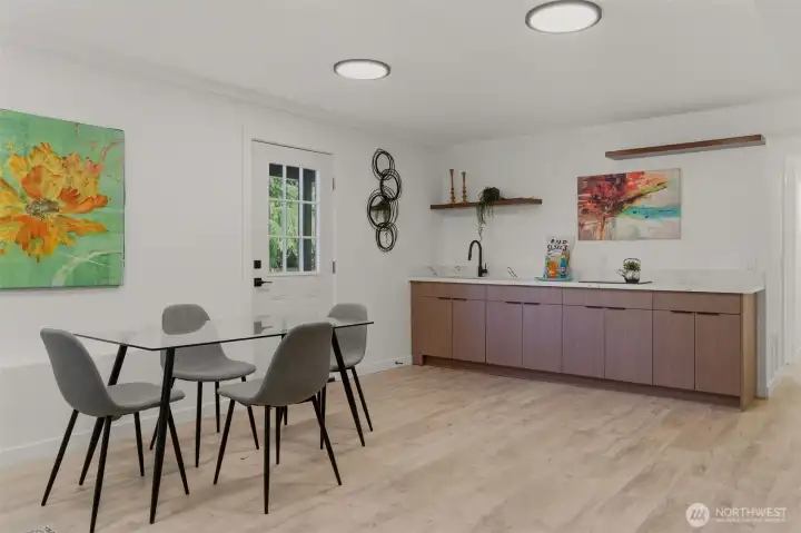 Lower level w/ sink and cook top