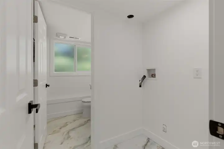 Lower level Laundry room area