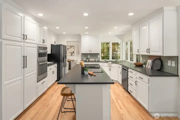 An abundance of cabinetry.