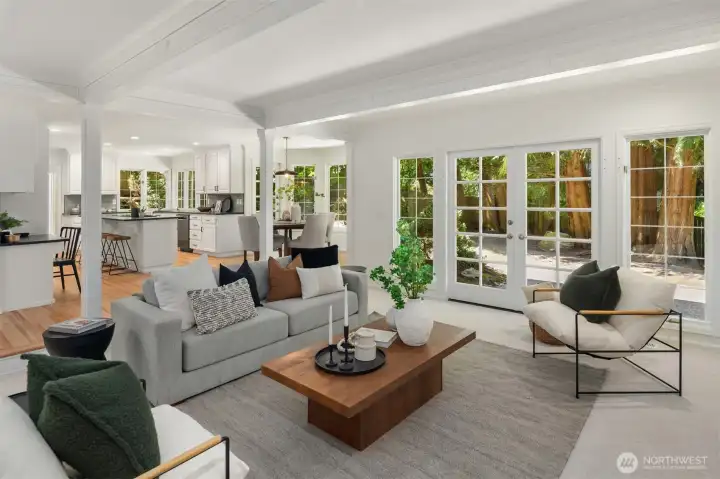 French doors out to the patio.