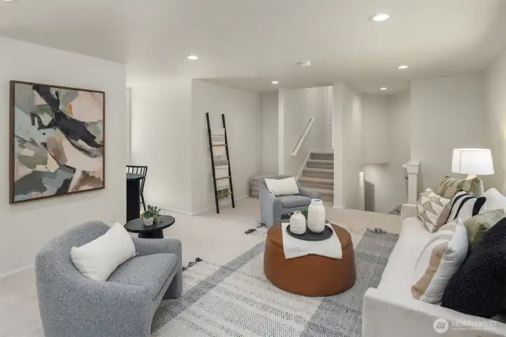 Access additional storage through the door in the bonus room.