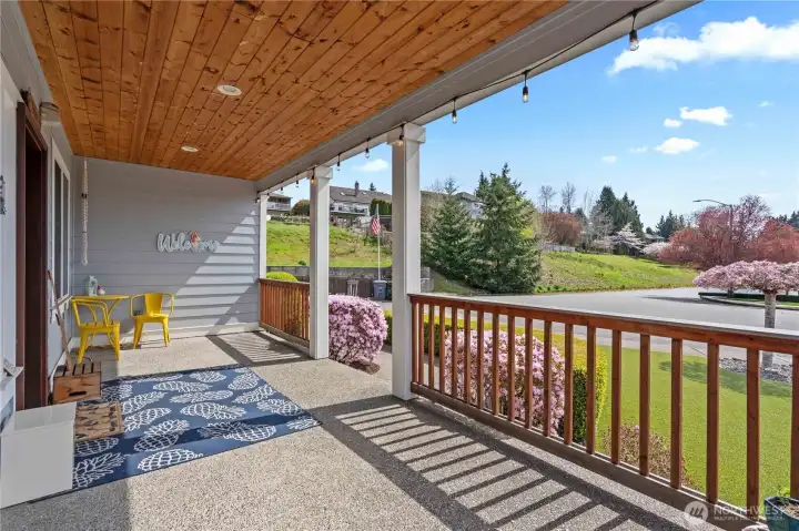 View from the Porch facing the street. You'll love your always green lawn!