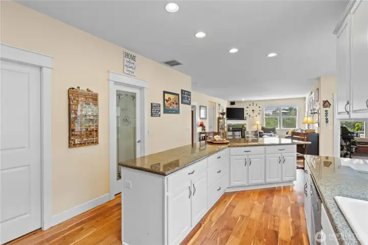 Notice the Glass Pantry Door!