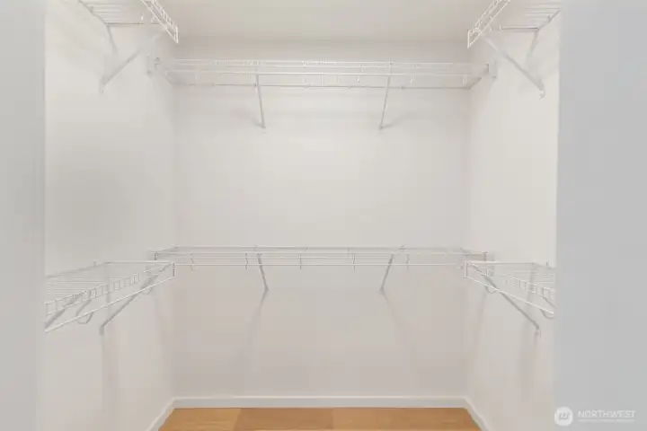 Large primary closet Large primary closet