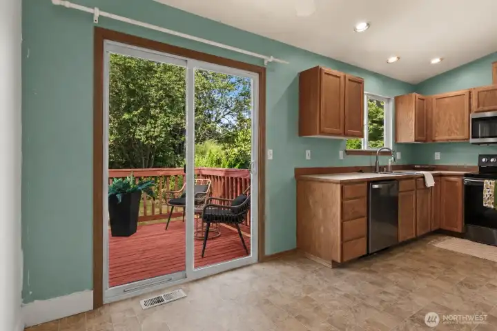 kitchen with gorgeous backyard views kitchen with gorgeous backyard views