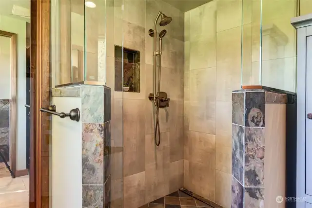 Primary bath tiled shower