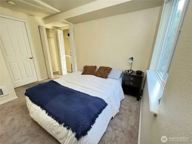 Large bedroom with large closet