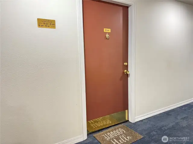 Front door to living space.