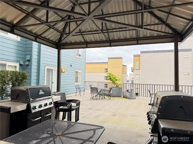 Community BBQ area.