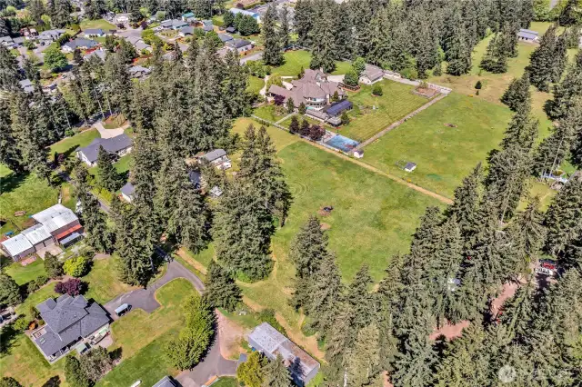 Drone Shot looking NW. Property is at the center of the picture