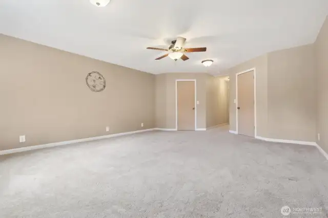 Double walk-in closets.
