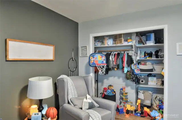 The second of two bedrooms.