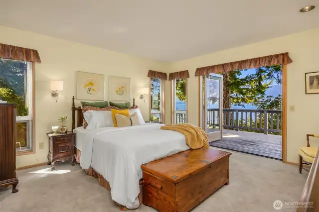 Primary bedroom on the main. Everything you need for one level living is on the main floor of this wonderful home!