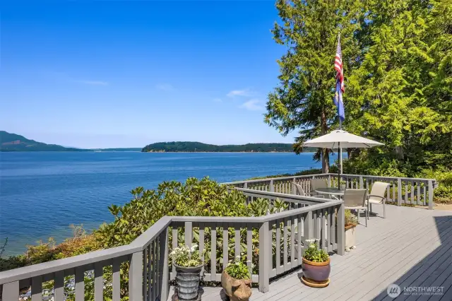 Deck access from the primary bedroom. Unprecedented and spectacular views!