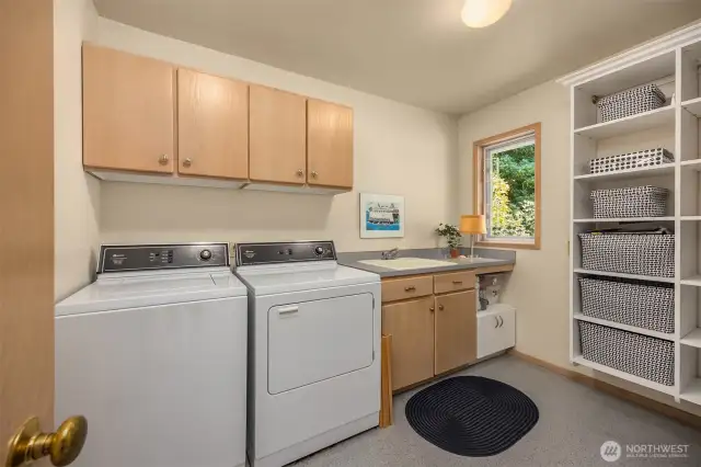 Main floor laundry. The home also has a main floor office!
