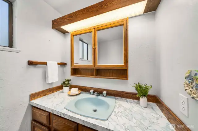 Half bath on the main level.