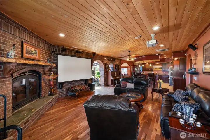 Cozy living anchored by craftsmanship & detail.
