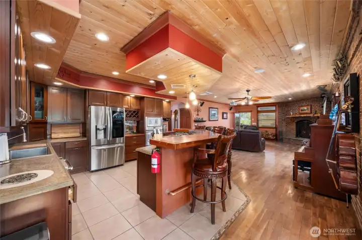 Custom cabinetry blending function & elegance.
