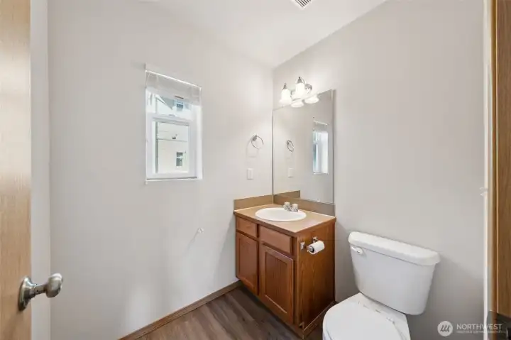 Powder room on level 2