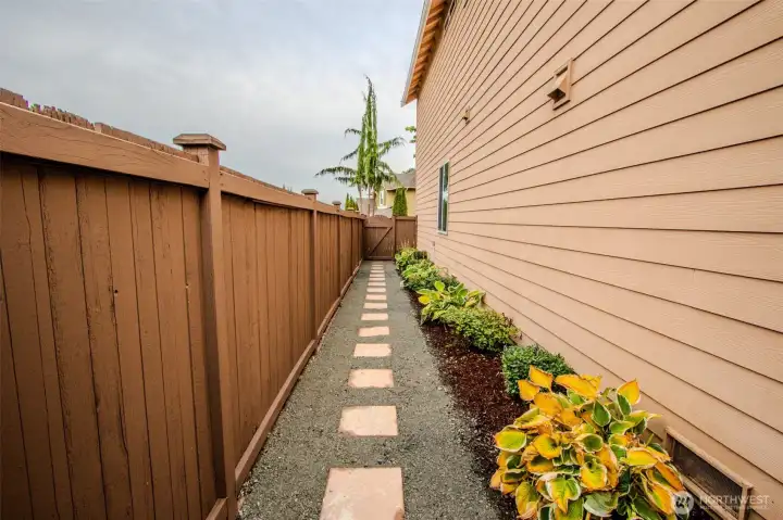 Side yard (stepping stones)