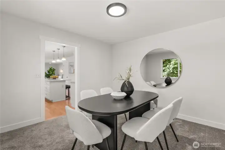 Formal dining off kitchen.