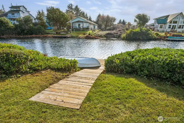 A boardwalk pathway to your dock.