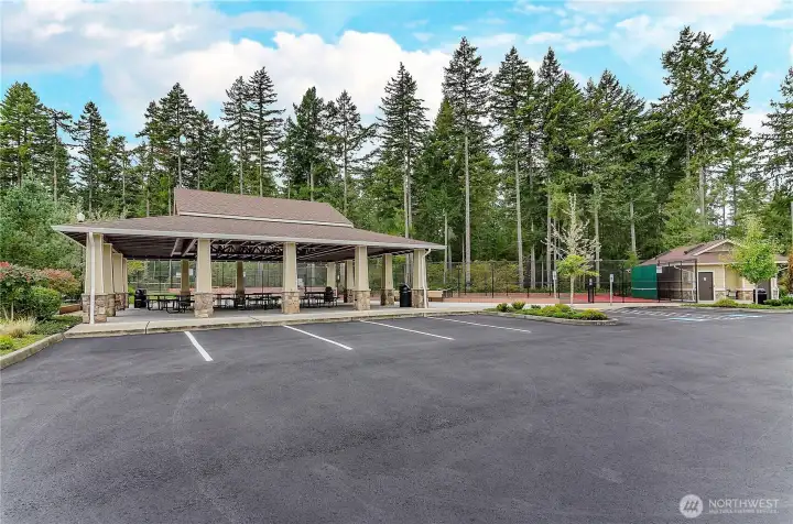 Community open pavilion and tennis courts are a very close walking distance from this home.