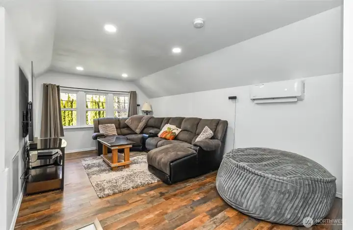 Family room with mini-split