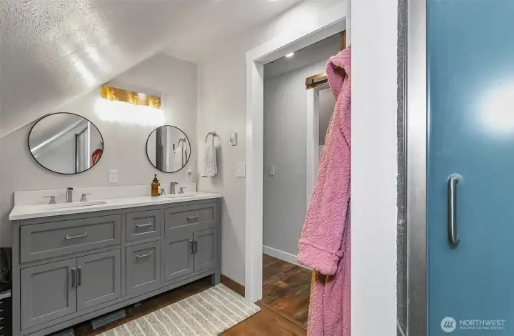 Remodeled primary bathroom-