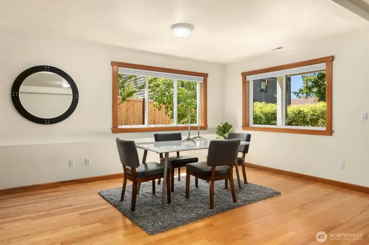 Lower level dining space