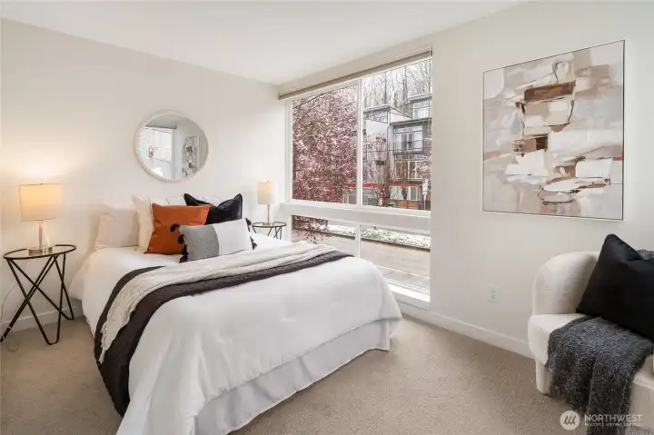 Light filled second floor bedroom