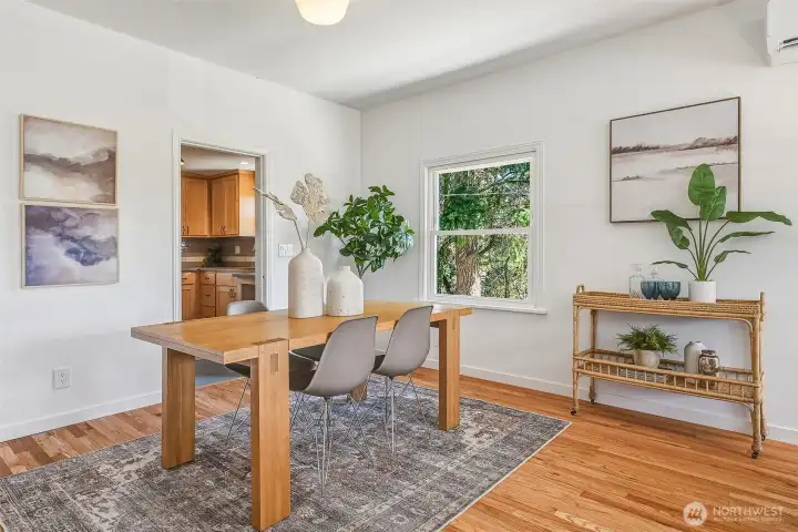Spacious dining area