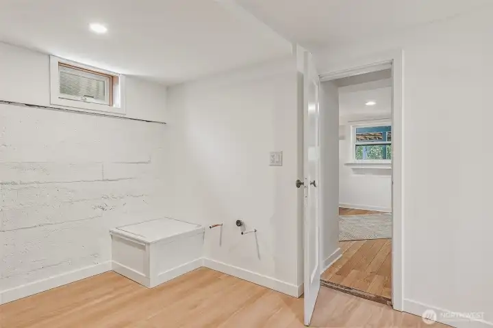 Lower level plumbed for kitchenette