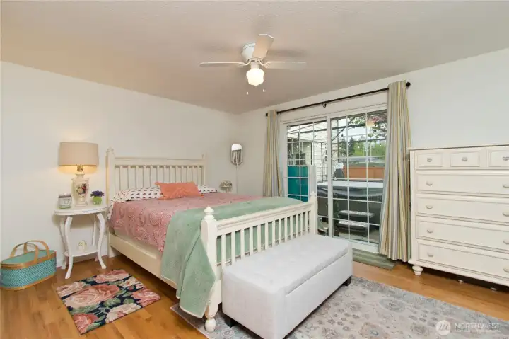 2nd bedroom slider that  leads out to back yard