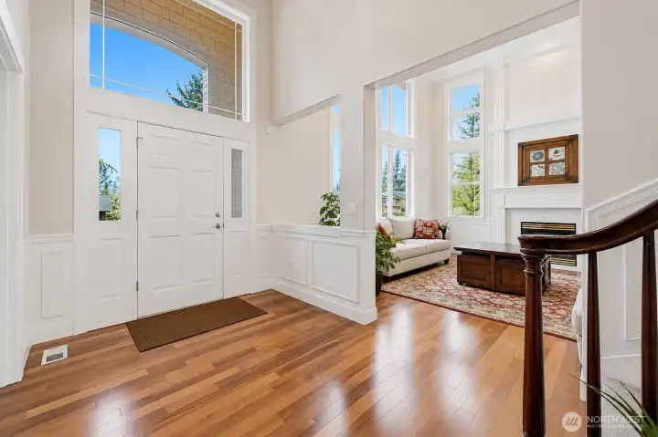 Hardwood floors throughout entire lower level