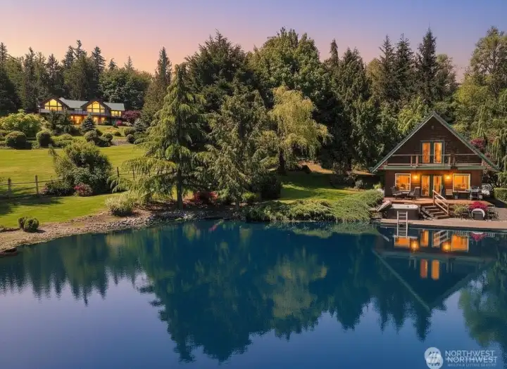 Unique property offers 2 homes on 5.91 acres. Huge private pond and views of Mt Baker from main home. Cabin is a thriving VRBO Unique property offers 2 homes on 5.91 acres. Huge private pond and views of Mt Baker from main home. Cabin is a thriving VRBO