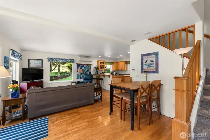 Main floor offers kitchen half bath and living room Main floor offers kitchen half bath and living room