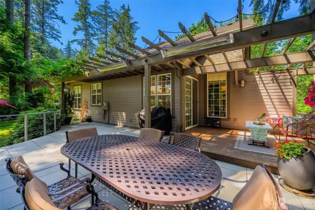 Another view capturing the spacious and private patio.