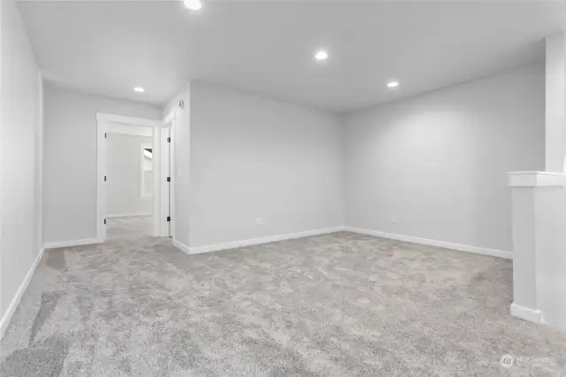 This is upstairs.  Large flex space for an office or play area.